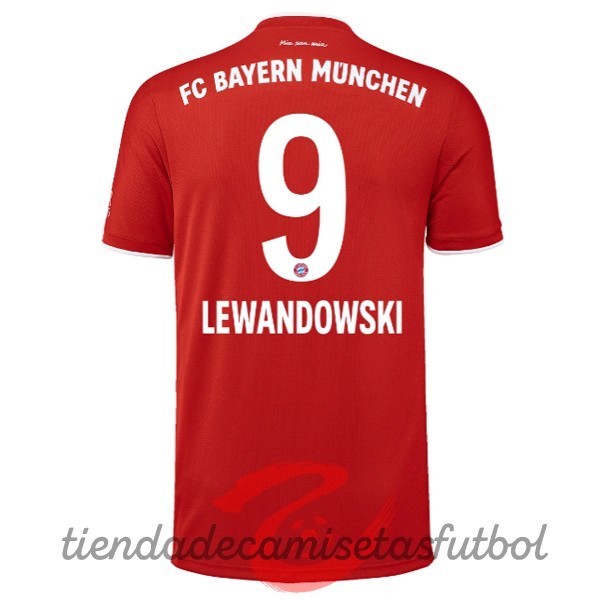 NO.9 Lewandowski Casa Camiseta Bayern Múnich 2020 2021 Rojo Camisetas Originales Baratas