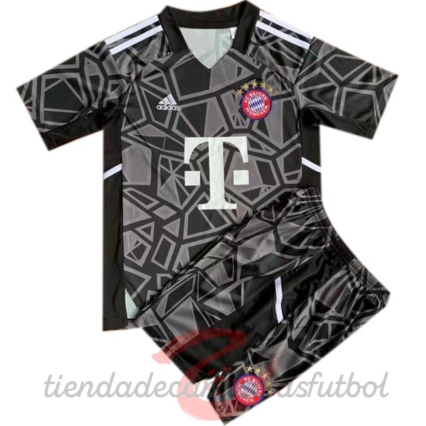 Portero Conjunto De Hombre Bayern Múnich 2022 2023 Negro Camisetas Originales Baratas