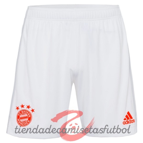 Segunda Pantalones Bayern Múnich 2020 2021 Blanco Camisetas Originales Baratas