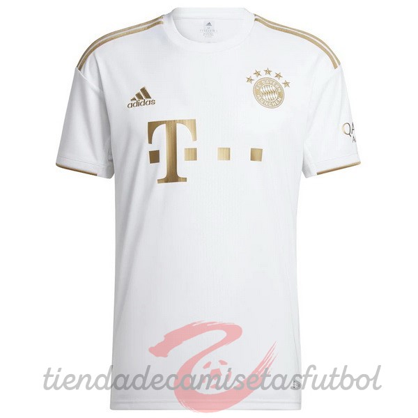 Segunda Camiseta Bayern Múnich 2022 2023 Blanco Camisetas Originales Baratas