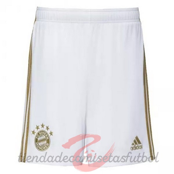 Segunda Pantalones Bayern Múnich 2022 2023 Blanco Camisetas Originales Baratas