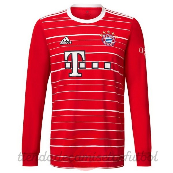 Tailandia Casa Manga Larga Bayern Múnich 2022 2023 Rojo Camisetas Originales Baratas