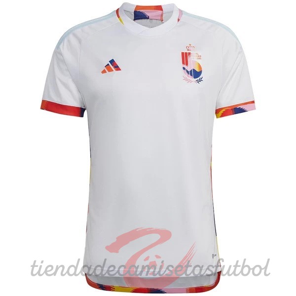 Segunda Camiseta Bélgica 2022 Blanco Camisetas Originales Baratas