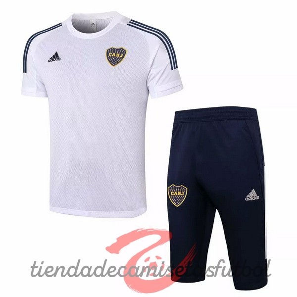 Entrenamiento Conjunto Completo Boca Juniors 2020 2021 Blanco Negro Camisetas Originales Baratas