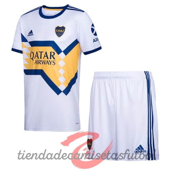 Segunda Conjunto De Niños Boca Juniors 2020 2021 Blanco Camisetas Originales Baratas