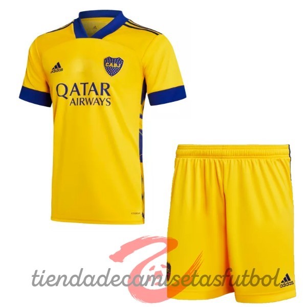 Tercera Conjunto De Niños Boca Juniors 2020 2021 Amarillo Camisetas Originales Baratas
