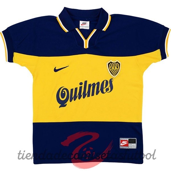 Casa Camiseta Boca Juniors Retro 1999 Azul Amarillo Camisetas Originales Baratas