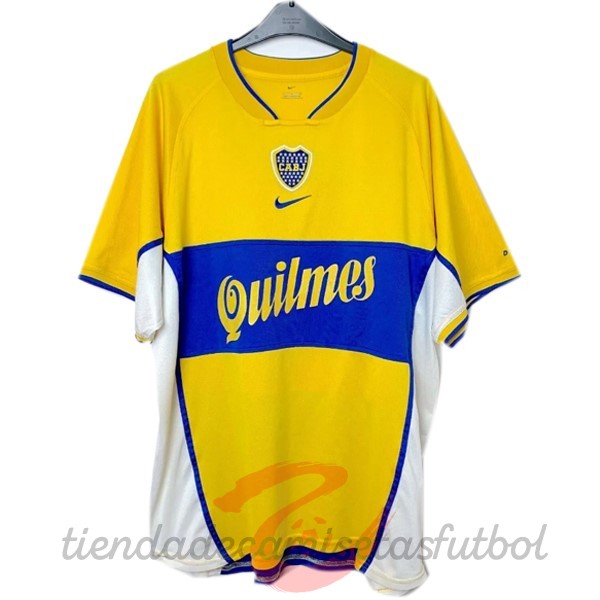 Segunda Camiseta Boca Juniors Retro 2001 2002 Amarillo Camisetas Originales Baratas