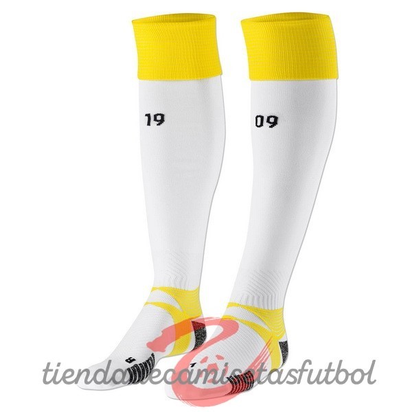 Tercera Calcetines Borussia Dortmund 2020 2021 Blanco Camisetas Originales Baratas