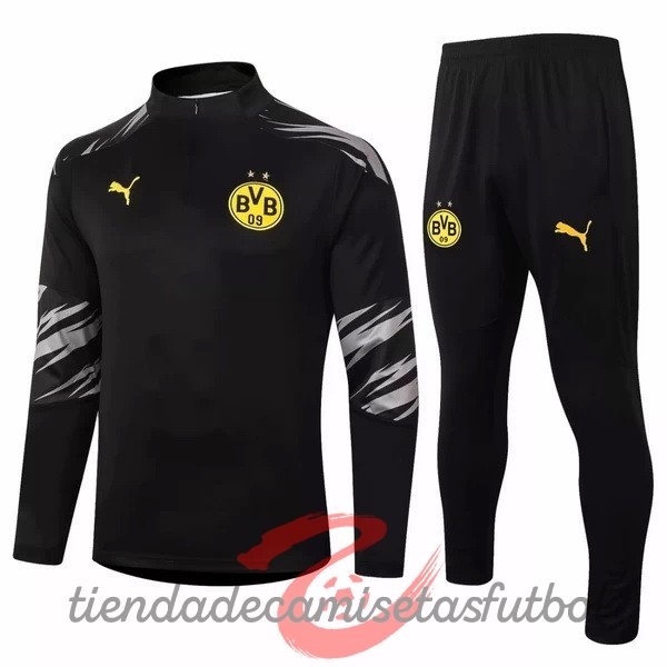 Chandal Borussia Dortmund 2020 2021 Negro Gris Camisetas Originales Baratas