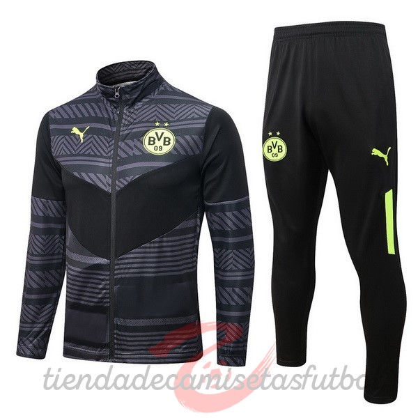 Chandal Borussia Dortmund 2022 2023 Negro Amarillo Gris Camisetas Originales Baratas