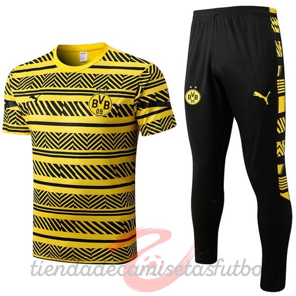 Entrenamiento Conjunto Completo Borussia Dortmund 2022 2023 Amarillo I Negro Camisetas Originales Baratas