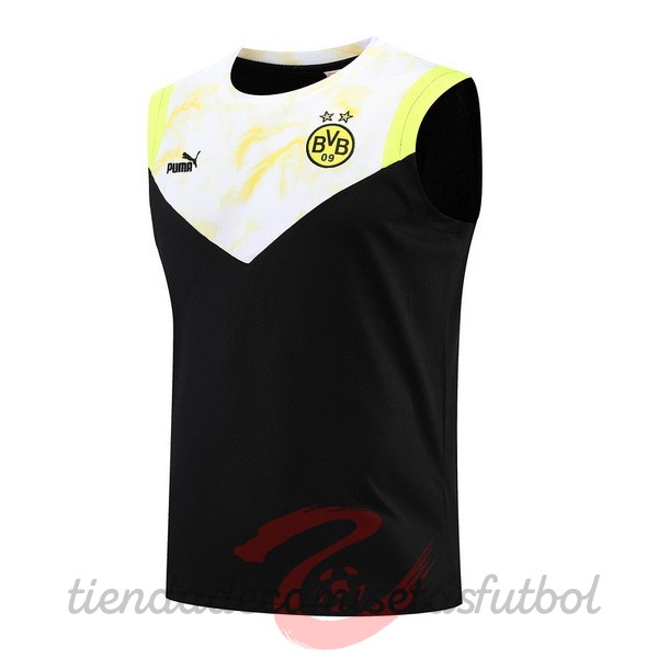 Entrenamiento Sin Mangas Borussia Dortmund 2022 2023 Amarillo Negro Camisetas Originales Baratas