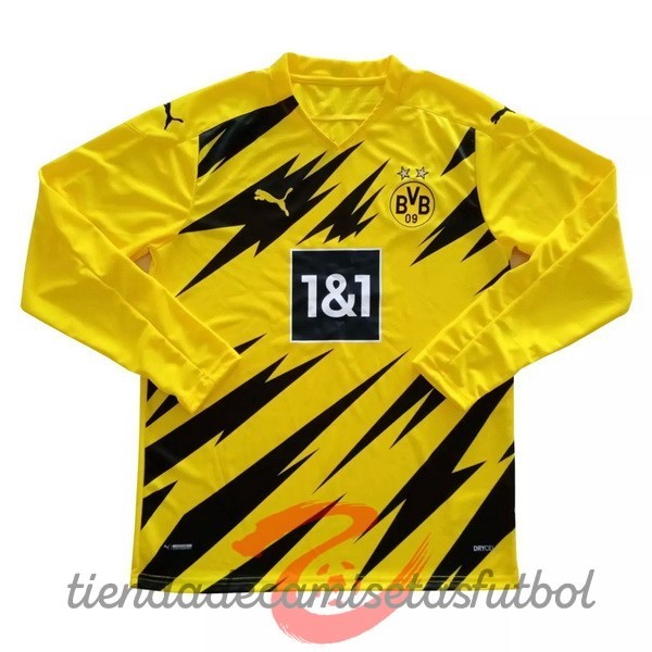 Casa Manga Larga Borussia Dortmund 2020 2021 Amarillo Camisetas Originales Baratas