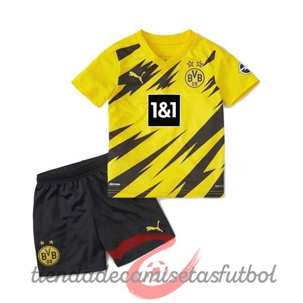 Casa Conjunto De Niños Borussia Dortmund 2020 2021 Amarillo Camisetas Originales Baratas