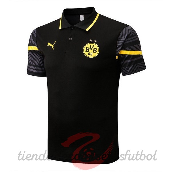 Polo Borussia Dortmund 2022 2023 Negro I Amarillo Camisetas Originales Baratas