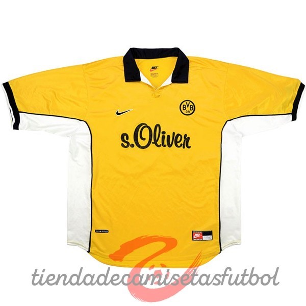 Casa Camiseta Borussia Dortmund Retro 1998 Amarillo Camisetas Originales Baratas