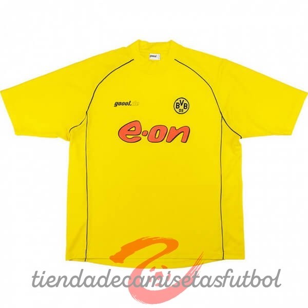 Casa Camiseta Borussia Dortmund Retro 2002 Amarillo Camisetas Originales Baratas