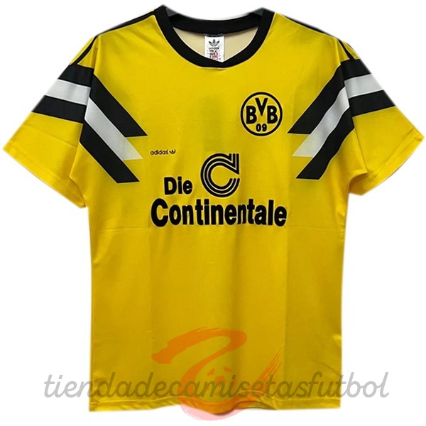 Casa Camiseta Borussia Dortmund Retro 1989 Amarillo Camisetas Originales Baratas