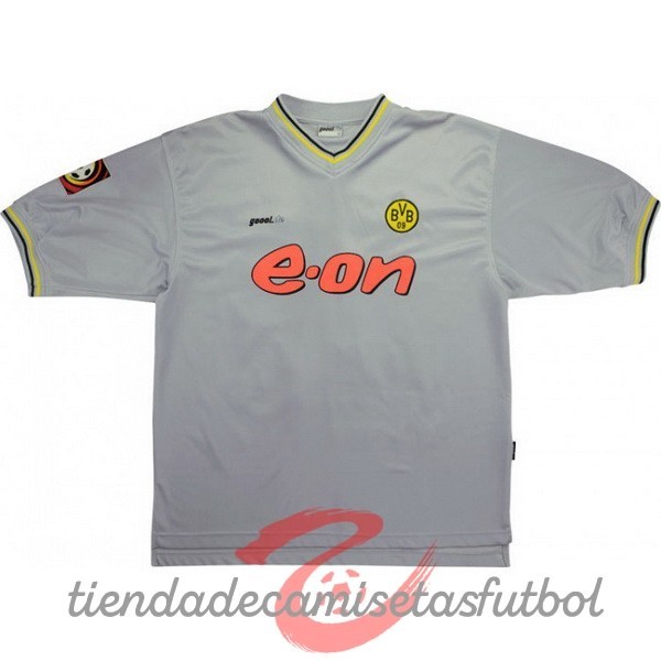 Segunda Camiseta Borussia Dortmund Retro 2000 Gris Camisetas Originales Baratas