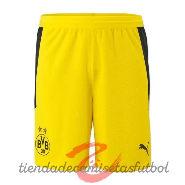 Segunda Pantalones Borussia Dortmund 2020 2021 Amarillo Camisetas Originales Baratas