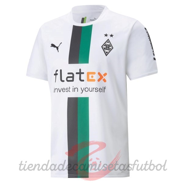 Casa Camiseta Borussia Mönchengladbach 2022 2023 Blanco Camisetas Originales Baratas