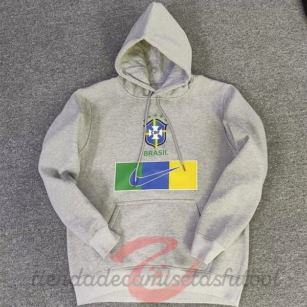 Sudaderas Con Capucha Brasil 2022 Gris Camisetas Originales Baratas