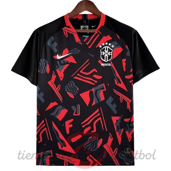 Entrenamiento Brasil 2022 Rojo Negro Camisetas Originales Baratas