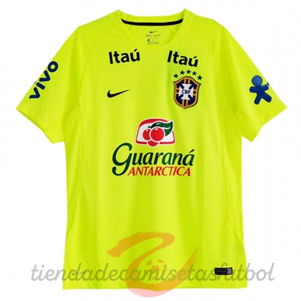 Entrenamiento Brasil 2022 Verde Amarillo Camisetas Originales Baratas