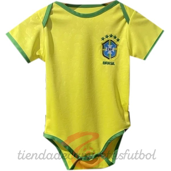 Casa Onesies Niños Brasil 2022 2023 Amarillo Camisetas Originales Baratas