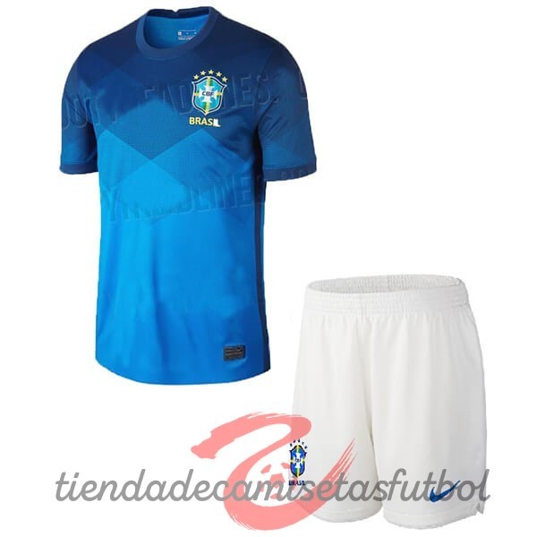 Segunda Conjunto De Niños Brasil 2020 Azul Camisetas Originales Baratas