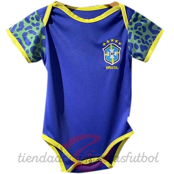 Segunda Onesies Niños Brasil 2022 2023 Azul Camisetas Originales Baratas