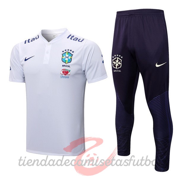 Conjunto Completo Polo Brasil 2022 Blanco I Negro Camisetas Originales Baratas