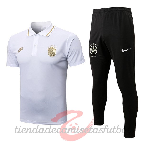 Conjunto Completo Polo Brasil 2022 Blanco Negro Camisetas Originales Baratas