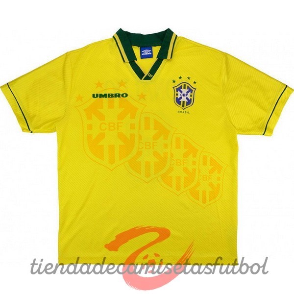 Casa Camiseta Brasil Retro 1994 1997 Amarillo Camisetas Originales Baratas