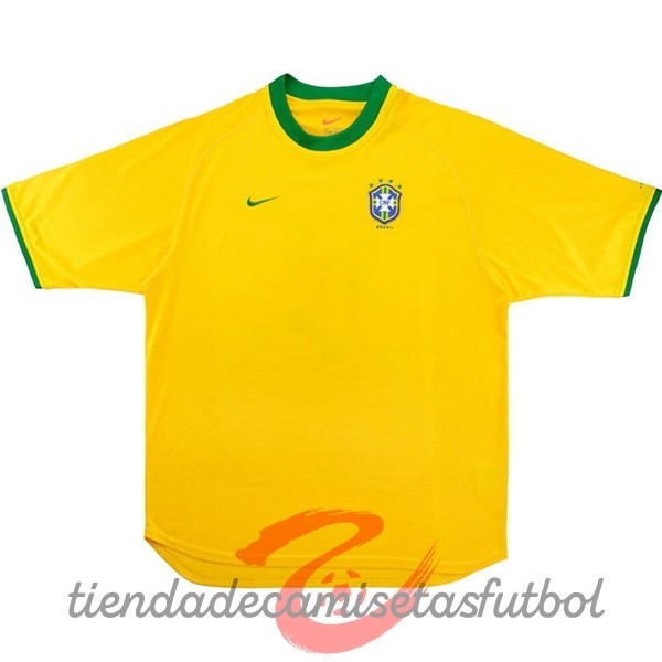 Casa Camiseta Brasil Retro 2000 Amarillo Camisetas Originales Baratas