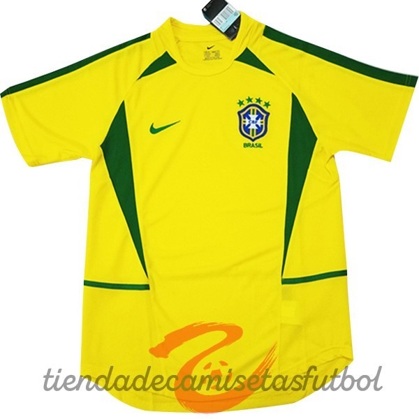 Casa Camiseta Brasil Retro 2002 Amarillo Camisetas Originales Baratas