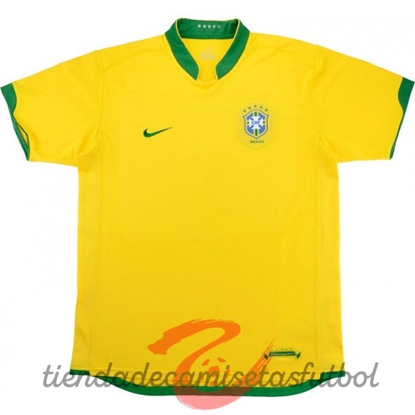 Casa Camiseta Brasil Retro 2006 Amarillo Camisetas Originales Baratas