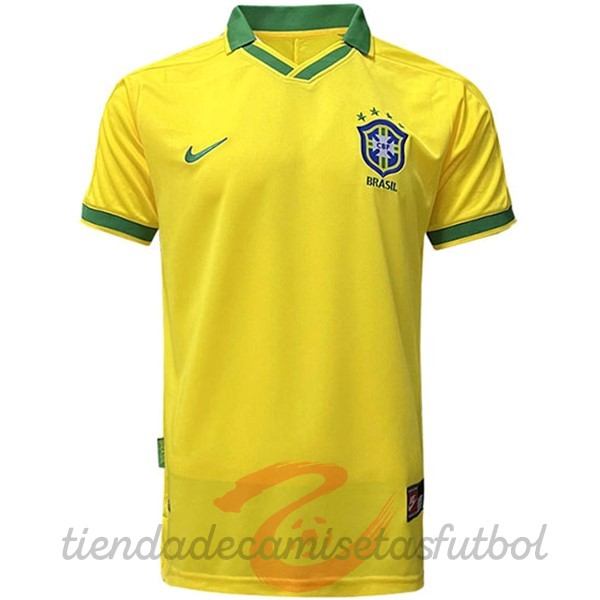 Casa Camiseta Brasil Retro 1997 Amarillo Camisetas Originales Baratas
