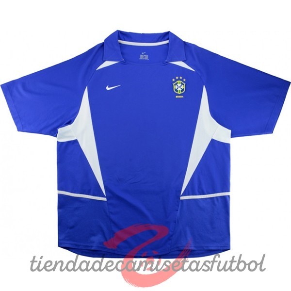 Segunda Camiseta Brasil Retro 2002 Azul Camisetas Originales Baratas