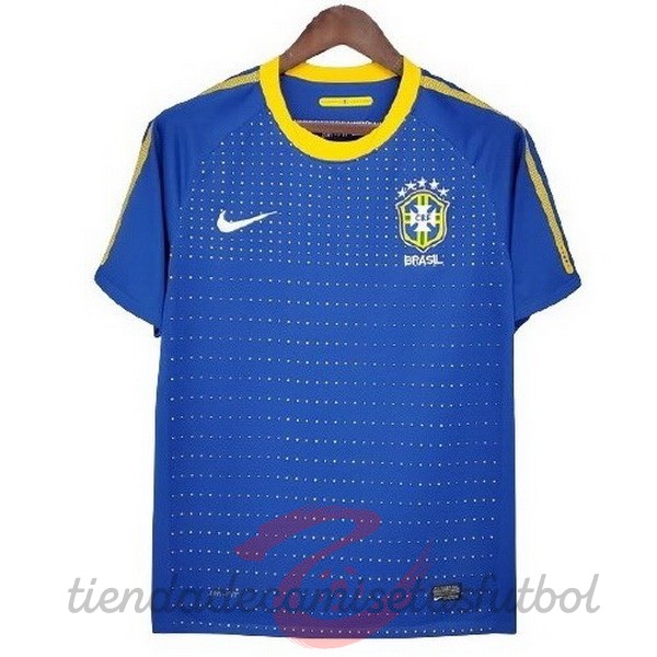 Segunda Camiseta Brasil Retro 2010 Azul Camisetas Originales Baratas