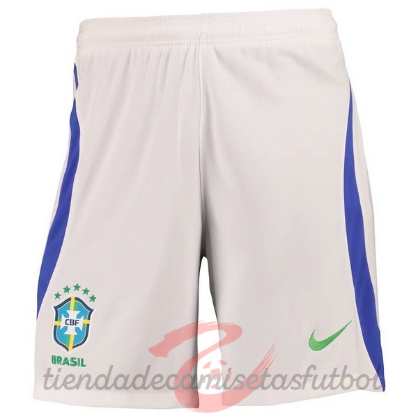 Segunda Pantalones Brasil 2022 Blanco Camisetas Originales Baratas