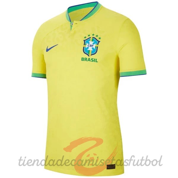 Tailandia Casa Jugadores Camiseta Brasil 2022 Amarillo Camisetas Originales Baratas
