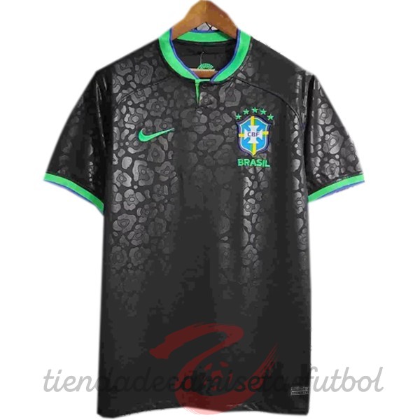 Tailandia Especial Camiseta Brasil 2022 Negro Verde Camisetas Originales Baratas