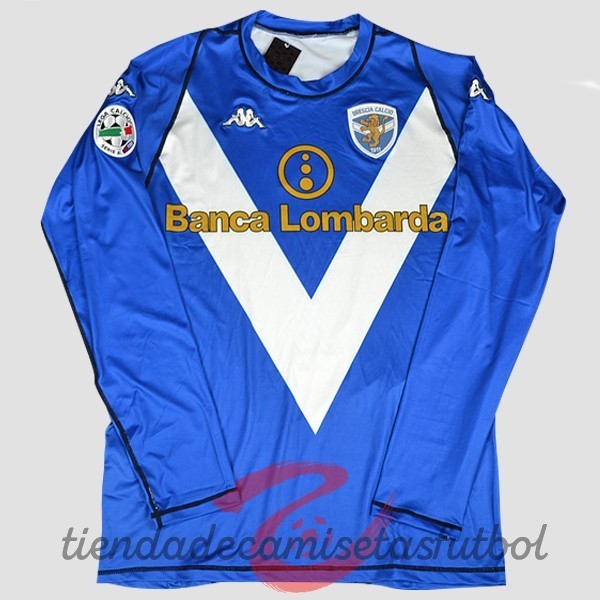 Casa Manga Larga Camiseta Brescia Calcio Retro 2003 2004 Azul Camisetas Originales Baratas