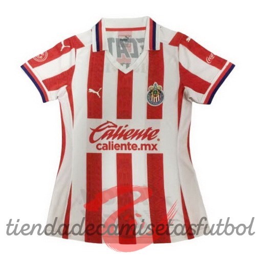 Casa Camiseta Mujer CD Guadalajara 2020 2021 Rojo Camisetas Originales Baratas