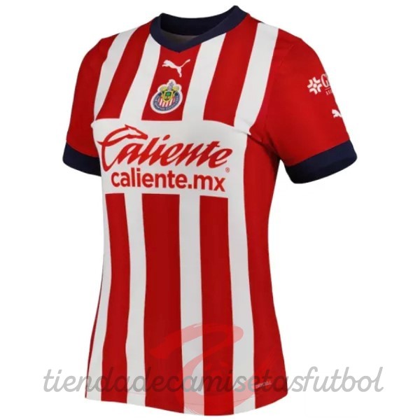 Casa Camiseta Mujer CD Guadalajara 2022 2023 Rojo Camisetas Originales Baratas