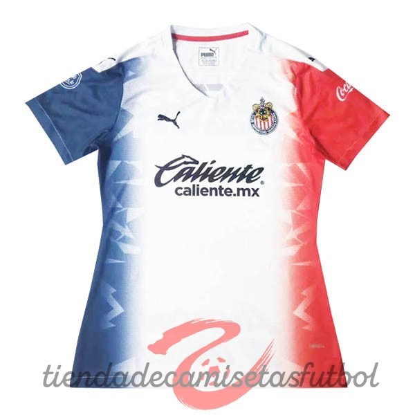 Segunda Camiseta Mujer CD Guadalajara 2020 2021 Blanco Camisetas Originales Baratas