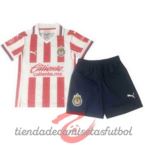 Casa Conjunto De Niños CD Guadalajara 2020 2021 Rojo Camisetas Originales Baratas