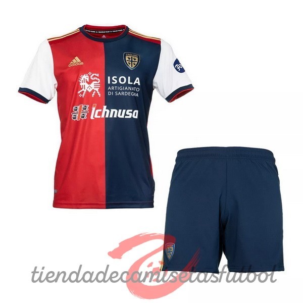 Casa Conjunto De Niños Cagliari Calcio 2020 2021 Rojo Camisetas Originales Baratas